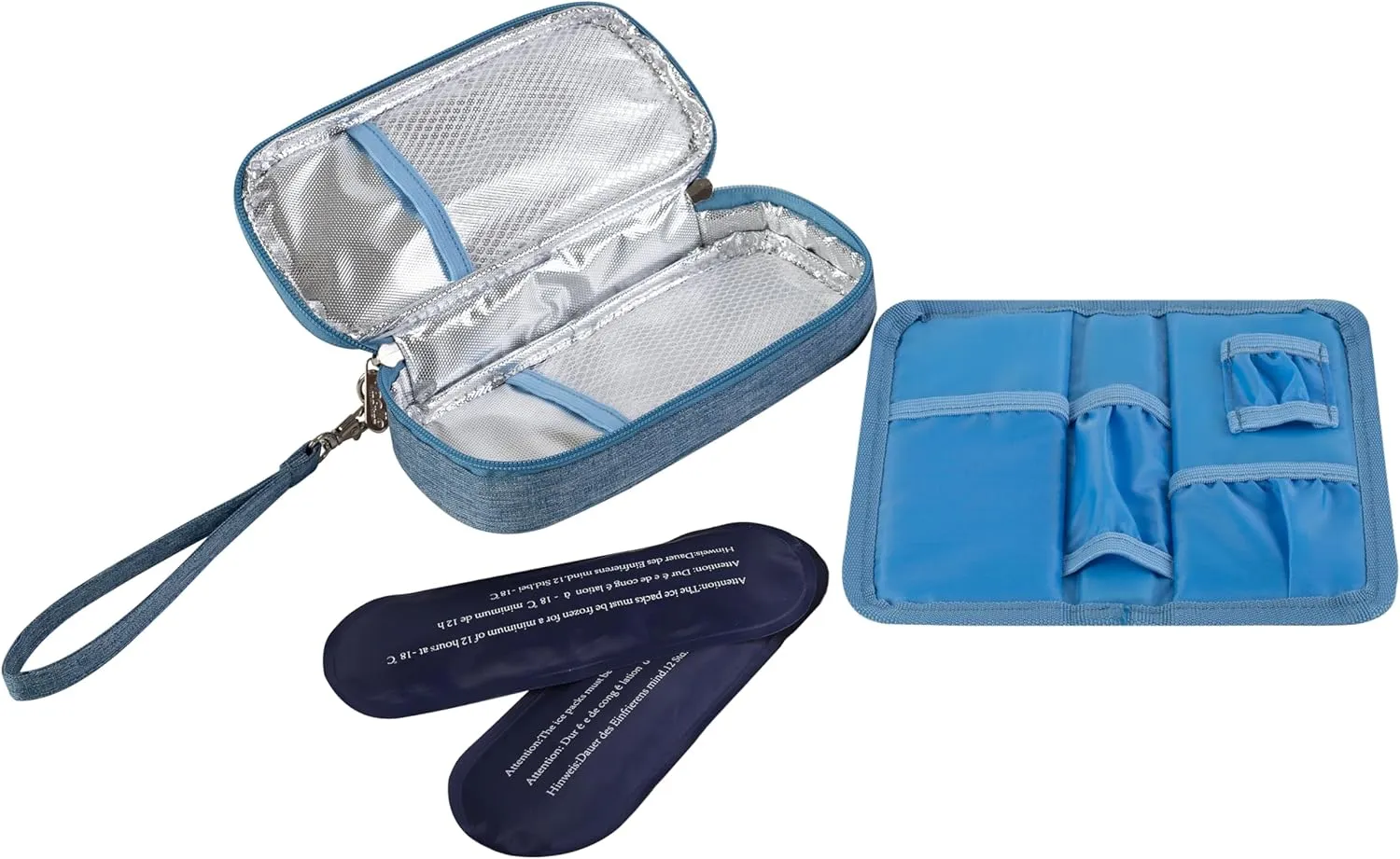apollo walker Insulin Cooler Travel Case Diabetic Medication Cooler with Ice Packs and Insulation Liner