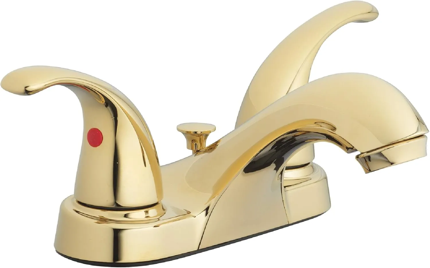Aqua Vista 15-B42WP-PB-AV Two Handle Bathroom Sink Faucet, Polished Brass