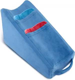 Arm Elevation Pillow Arm Wedge Pillows for Adults Arm Support Pillow with Pocket for Post Surgery Elbow Arm Rest Pillow with Removable Pillow for Sleeping(Blue)