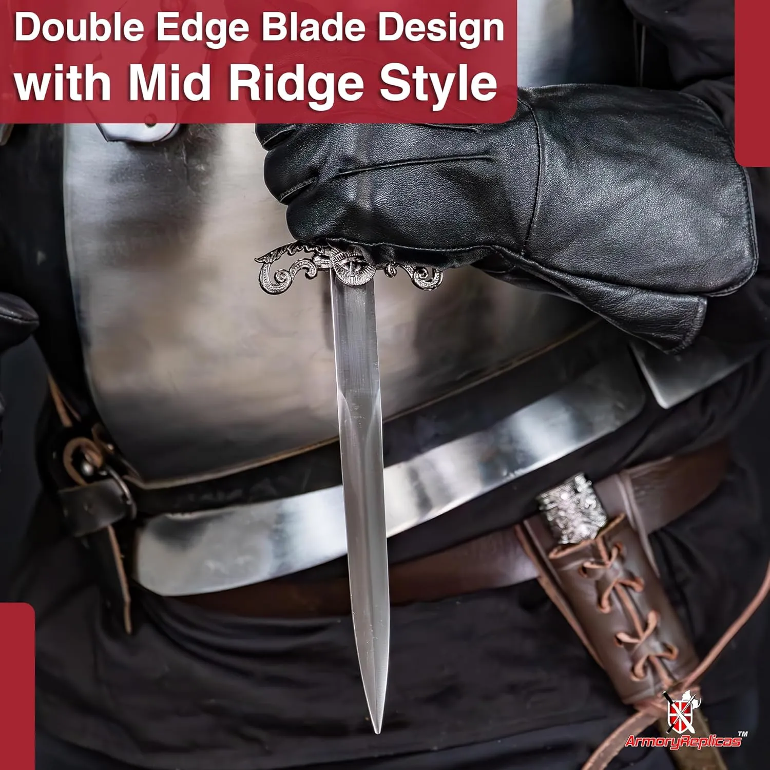 Armory Replicas™ - King Solomon Medieval Crusader Daggers - Perfect for Reenactment
