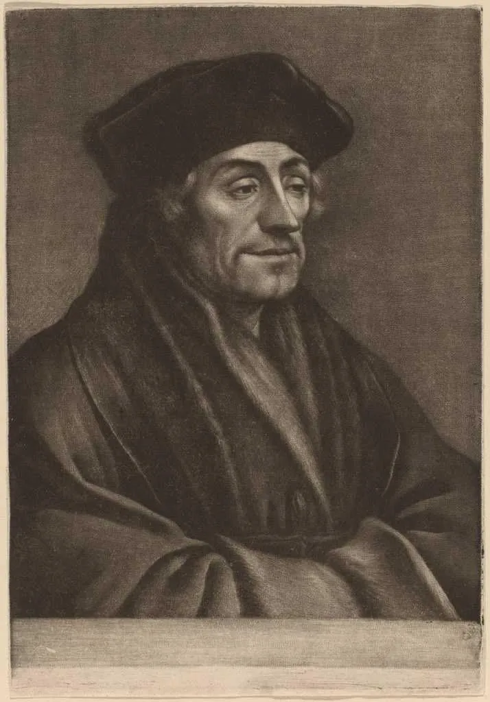 Art Print : Vaillant After Hans Holbein The Younger, Erasmus, Historic Wall Décor : 16in x 24in