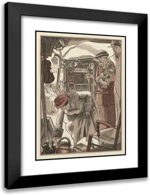 ArtDirect Fernand Siméon 15x18 Black Modern Frame and Double Matted Museum Art Print Titled - Bric-A-Brac (1923)