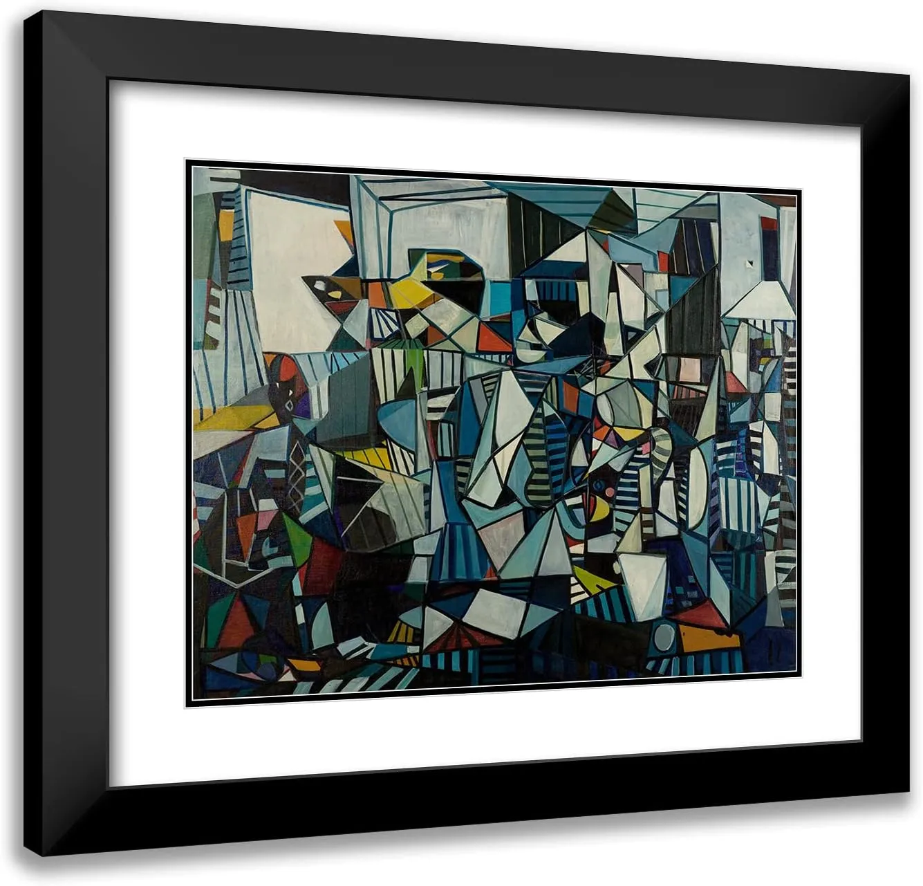 ArtDirect Jakob Weidemann 24x20 Black Modern Frame and Double Matted Museum Art Print Titled - Petrusjka (1948)