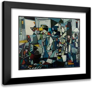 ArtDirect Jakob Weidemann 24x20 Black Modern Frame and Double Matted Museum Art Print Titled - Petrusjka (1948)