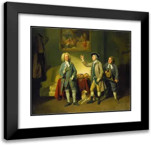 ArtDirect Johan Joseph Zoffany 24x20 Black Modern Frame and Double Matted Museum Art Print Titled - Scene from ‘Love in a Village’ (1767)