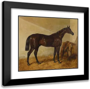 ArtDirect John Frederick Herring Snr. 17x15 Black Modern Frame and Double Matted Museum Art Print Titled - Charles Xii, Winner of the St. Leger and Gold Cup, Doncaster (1839)