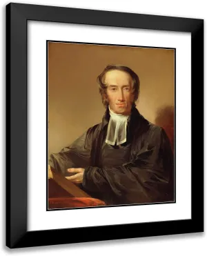 ArtDirect John Neagle 20x23 Black Modern Frame and Double Matted Museum Art Print Titled - Reverend Gregory Townsend Bedell (1830)