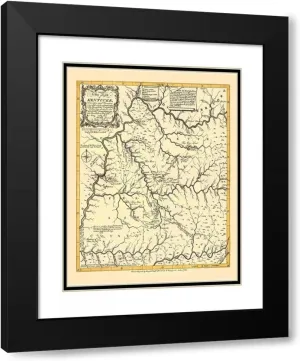 ArtDirect Kentucky - Filson 1784 20x22 Black Modern Wood Framed with Double Matting Museum Art Print by Filson