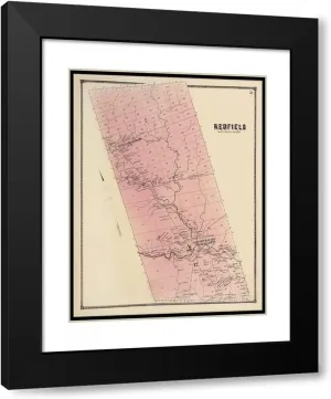 ArtDirect Redfield New York Landowner - Stone 1866 20x22 Black Modern Wood Framed with Double Matting Museum Art Print by Stone