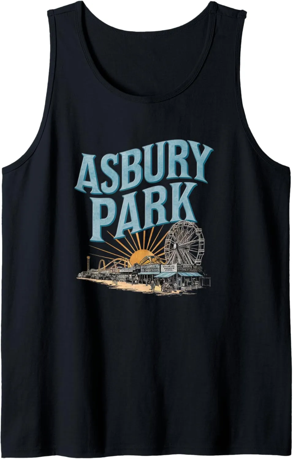 Asbury Park New Jersey NJ Vintage - Beach Amusement Tank Top