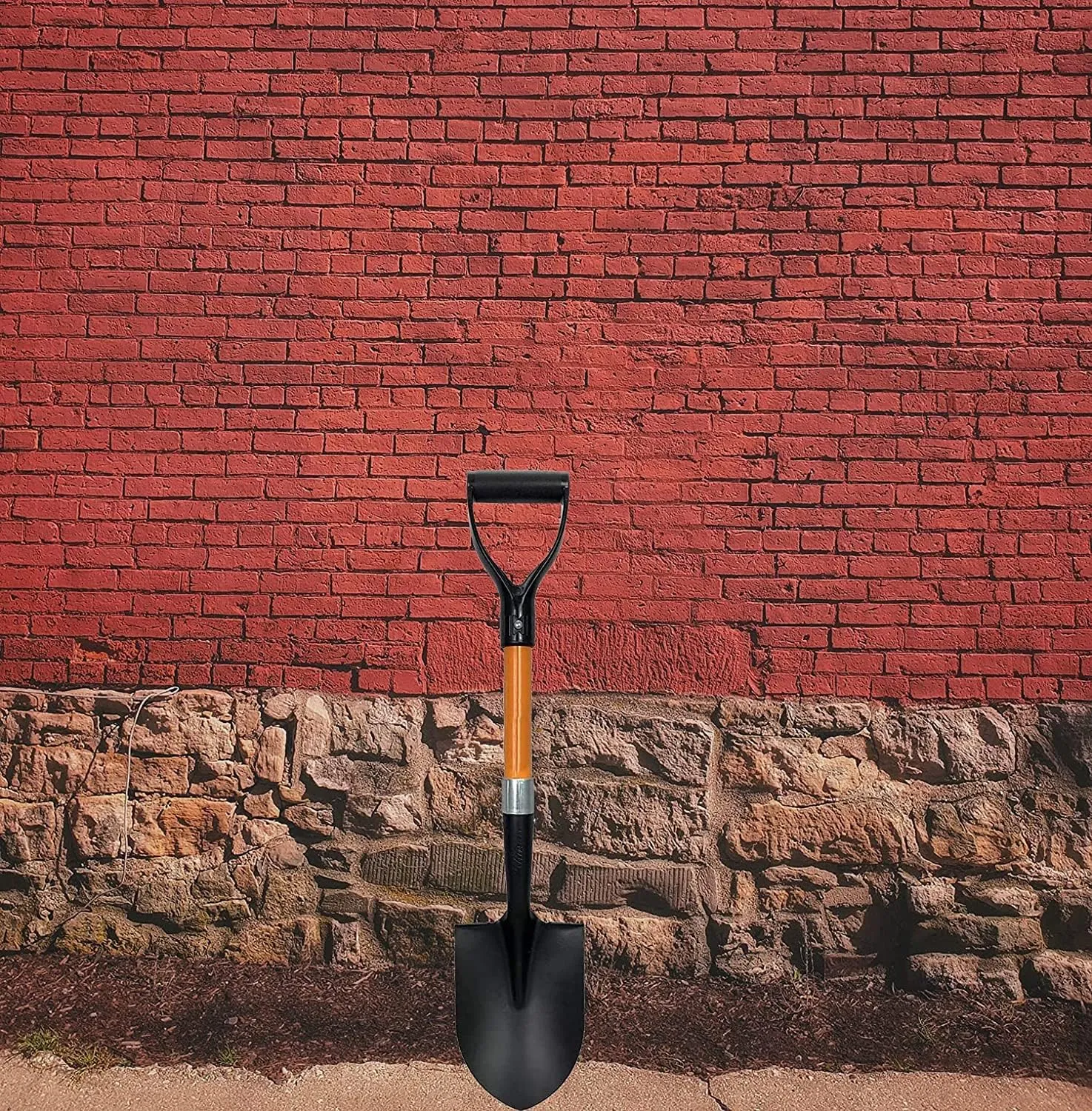Ashman Digging Shovel (6 Pack) - 27 Inches in Length, Durable Handle, Round Shovel with Comfortable Grip with a Sturdy Blade, Multipurpose Premium Round Point Blade Shovel.
