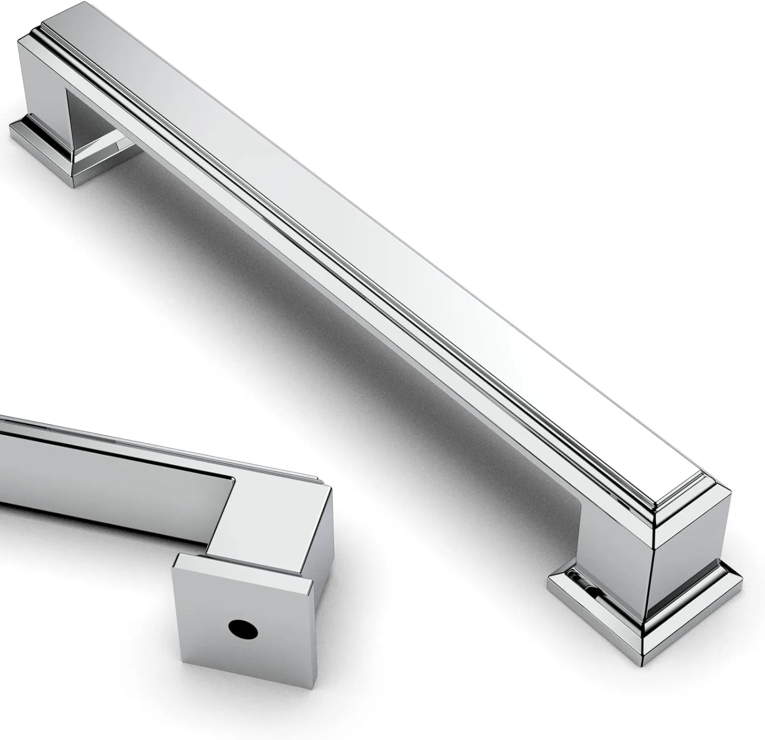 Asidrama 10 Pack 5 Inch(128mm) Polished Chrome Kitchen Cabinet Handles Cabinet Pulls Kitchen Cabinet Hardware for Cupboard Drawer Pulls