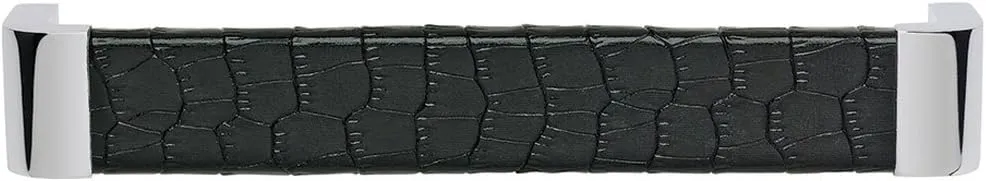 Atlas Homewares Paradigm 6 3/10" Center Pull, Finish: Polished Chrome/Black Croc