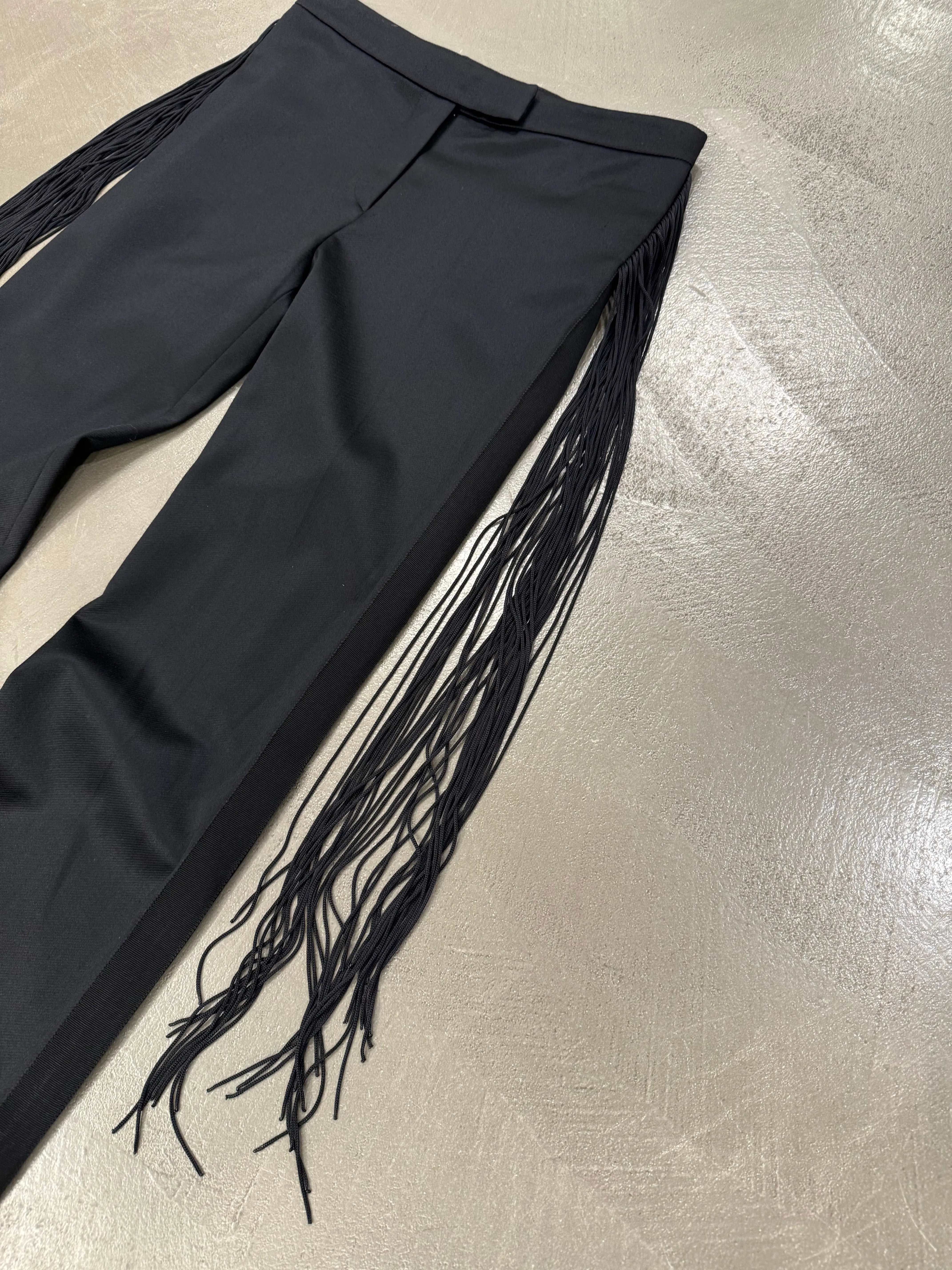 A/W 2002 Alexander McQueen fringe pants