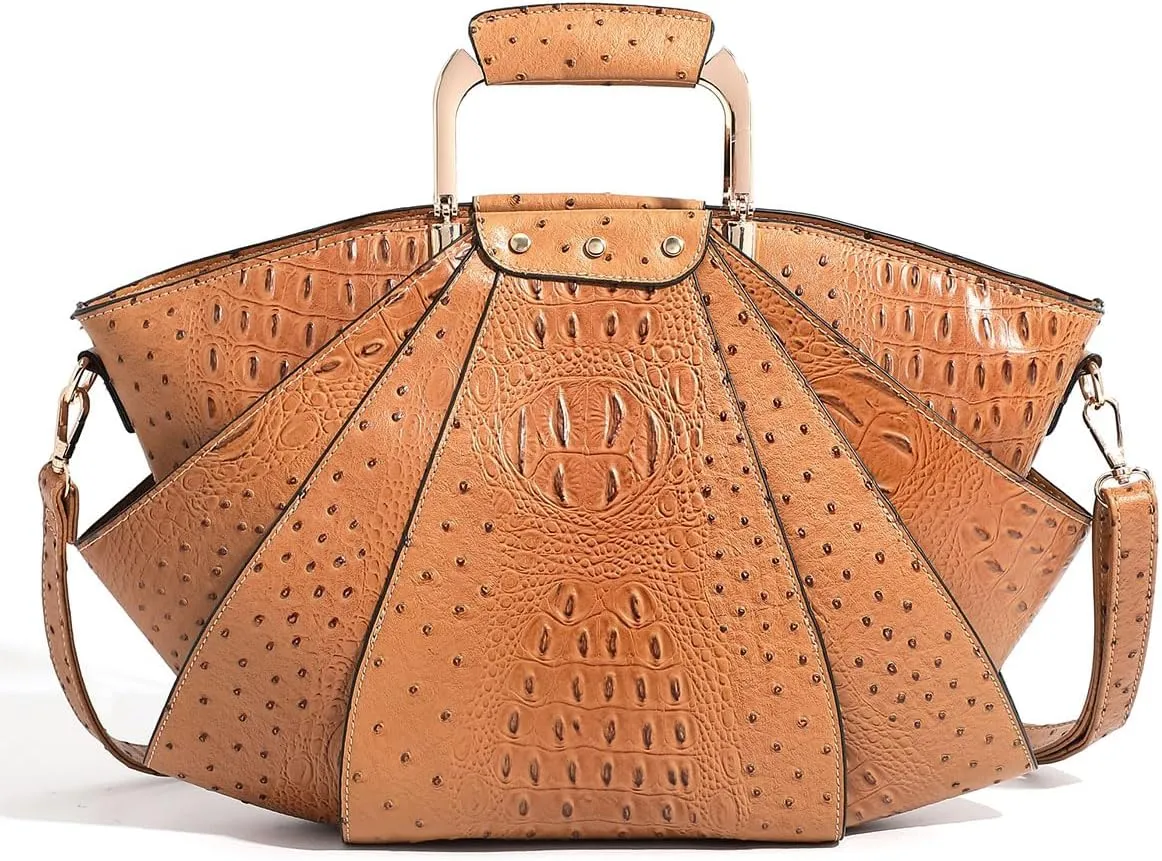 Bag Woman Large Capacity Leather Purse Fashion Designer Metal Top Handle Handbags Women Crossbody Large Bags for Women Tote