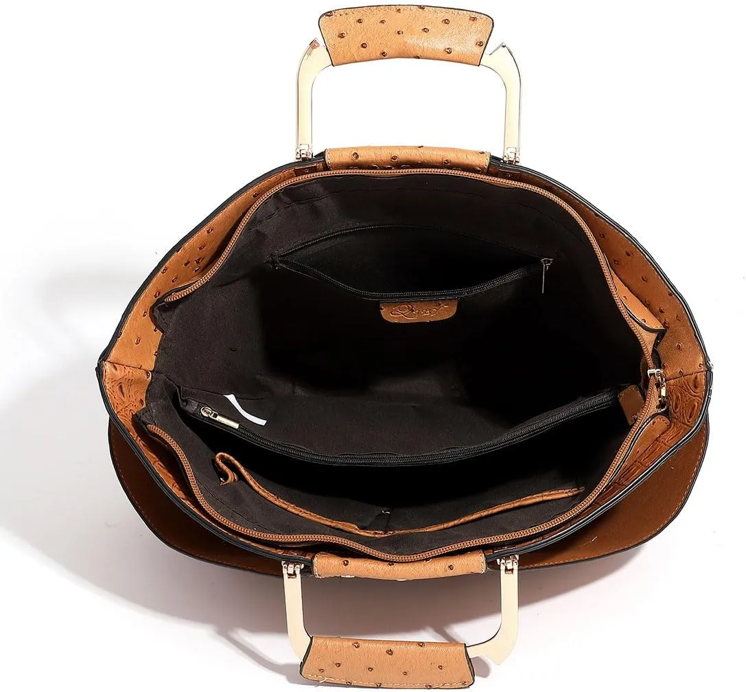Bag Woman Large Capacity Leather Purse Fashion Designer Metal Top Handle Handbags Women Crossbody Large Bags for Women Tote