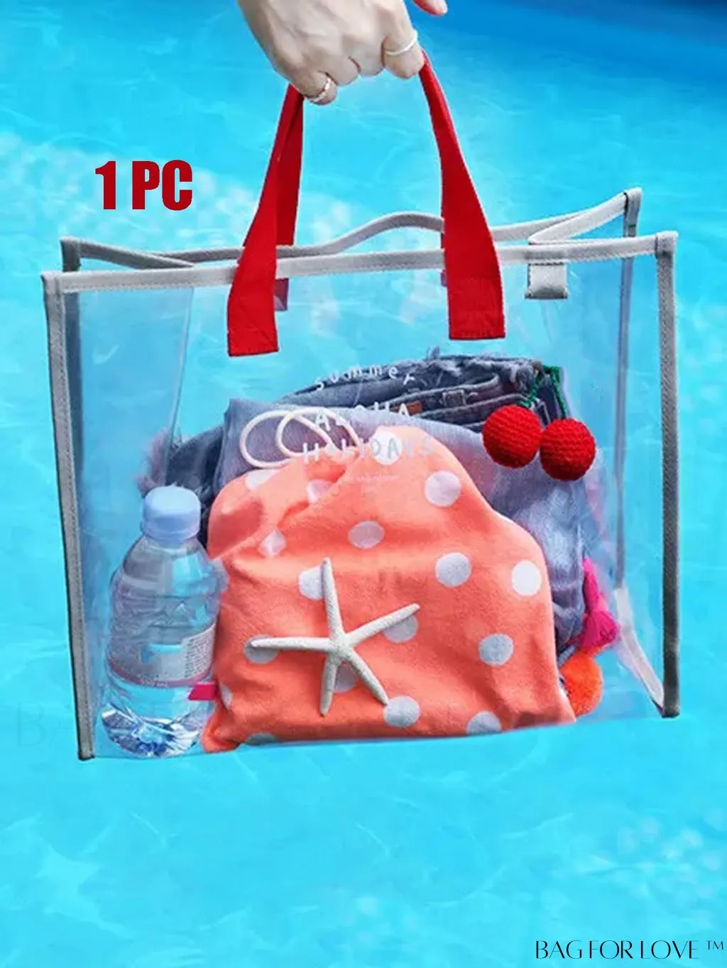 BagForLove - Elegant and Versatile Transparent Handbag: Lightweight Travel Essential, No Pendant