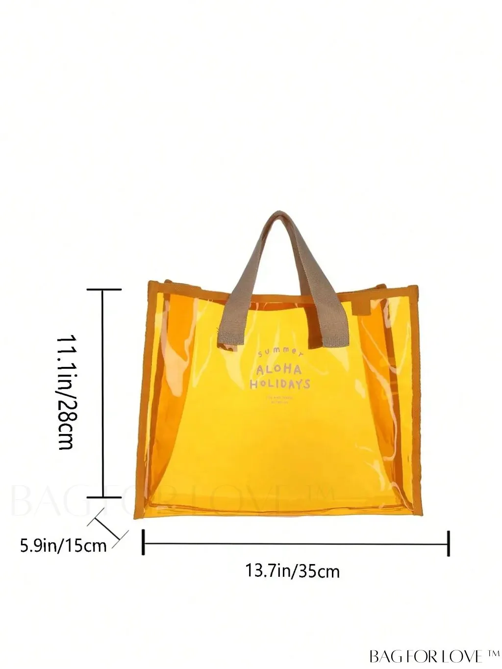 BagForLove - Elegant and Versatile Transparent Handbag: Lightweight Travel Essential, No Pendant