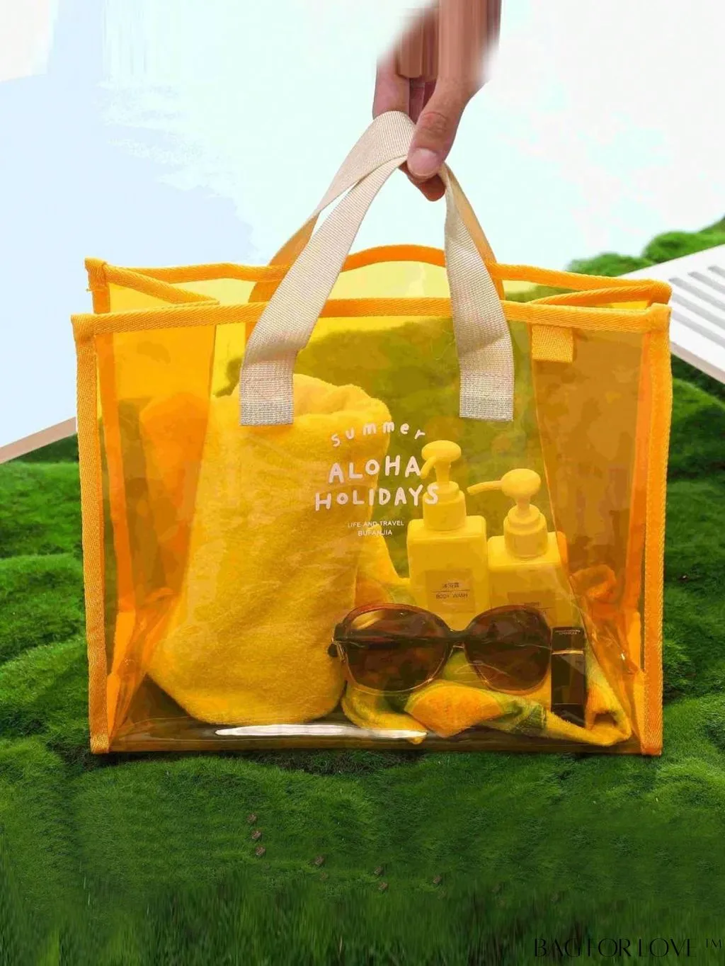 BagForLove - Elegant and Versatile Transparent Handbag: Lightweight Travel Essential, No Pendant