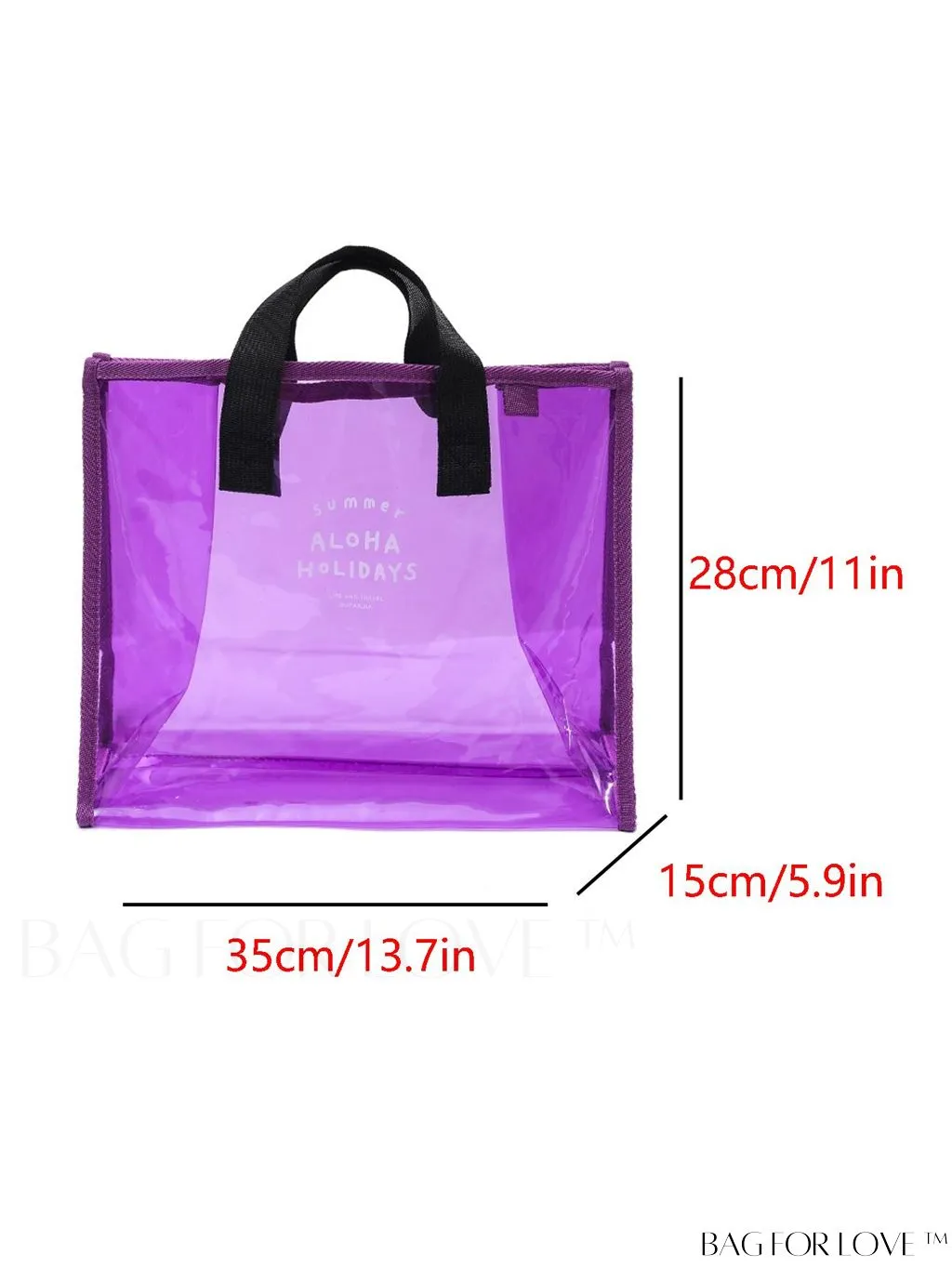 BagForLove - Elegant and Versatile Transparent Handbag: Lightweight Travel Essential, No Pendant