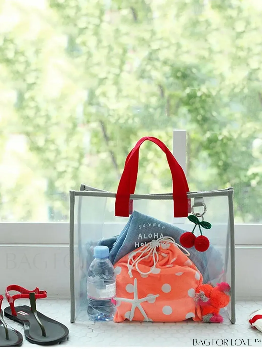 BagForLove - Elegant and Versatile Transparent Handbag: Lightweight Travel Essential, No Pendant