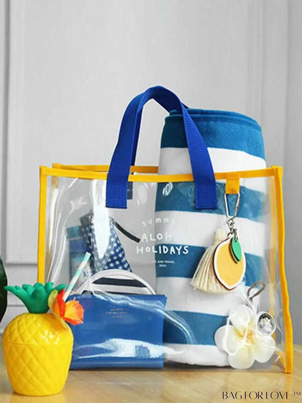 BagForLove - Elegant and Versatile Transparent Handbag: Lightweight Travel Essential, No Pendant