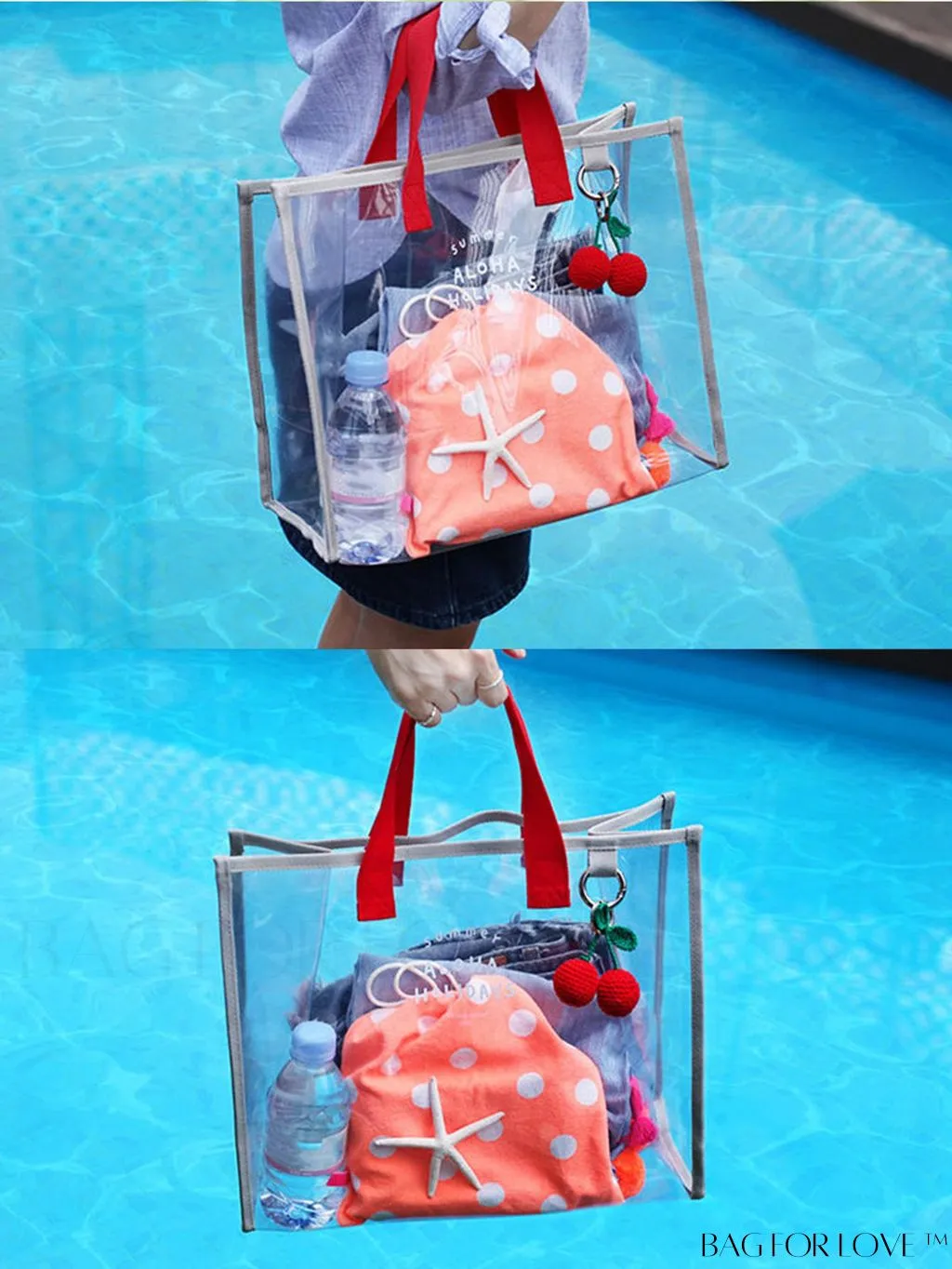BagForLove - Elegant and Versatile Transparent Handbag: Lightweight Travel Essential, No Pendant