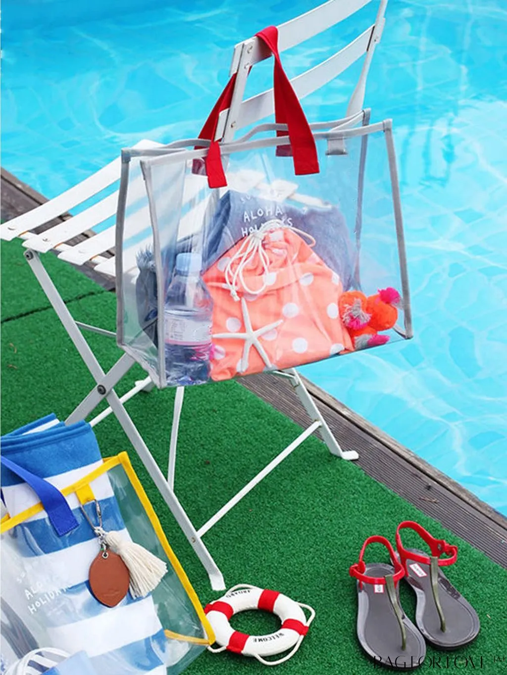 BagForLove - Elegant and Versatile Transparent Handbag: Lightweight Travel Essential, No Pendant