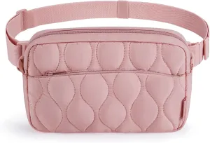 BAGSMART Fanny Packs for Women with Two Ways to Install the Adjustable Strap Lightweight Crossbody Belt Bag for Traveling Workout