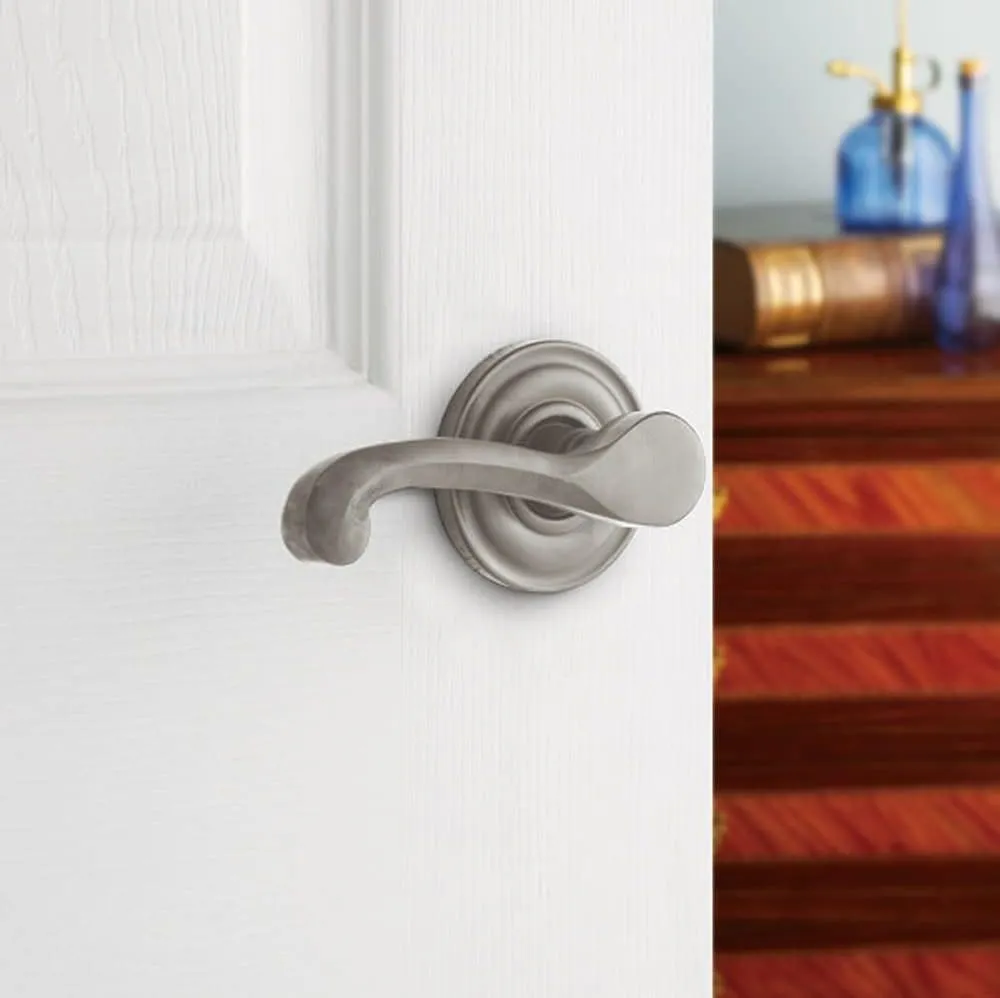 Baldwin 5445V.RDM Single Right Dummy Lever with 5048 Rose and Concealed Screws, Polished Chrome