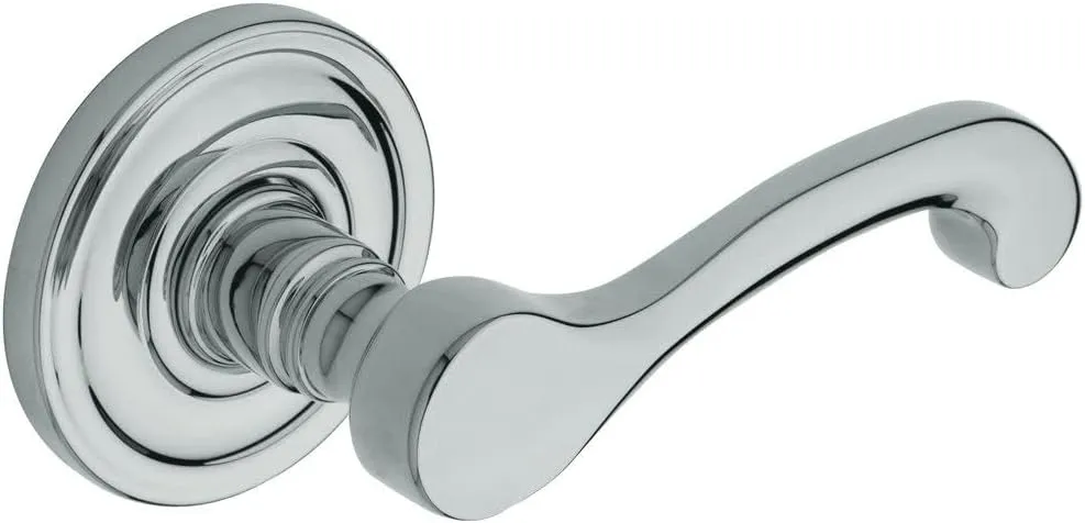 Baldwin 5445V.RDM Single Right Dummy Lever with 5048 Rose and Concealed Screws, Polished Chrome