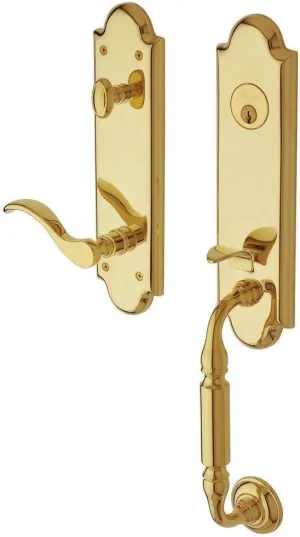 Baldwin 85350.003.Rent Manchester Handleset, Polished Brass