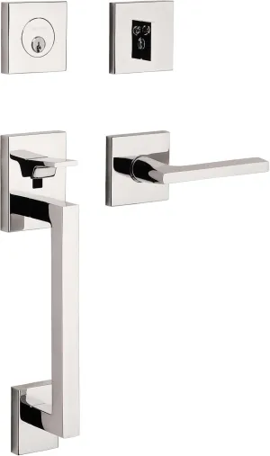 Baldwin 85390.LENT Minneapolis Left Handed Single Cylinder Keyed Entry Sectional, Lifetime Polished Nickel