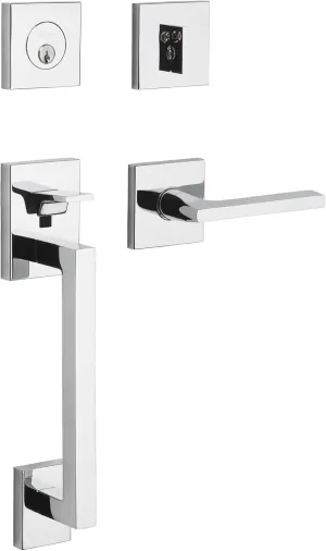 Baldwin 85390.LENT Minneapolis Left Handed Single Cylinder Keyed Entry Sectional, Polished Chrome