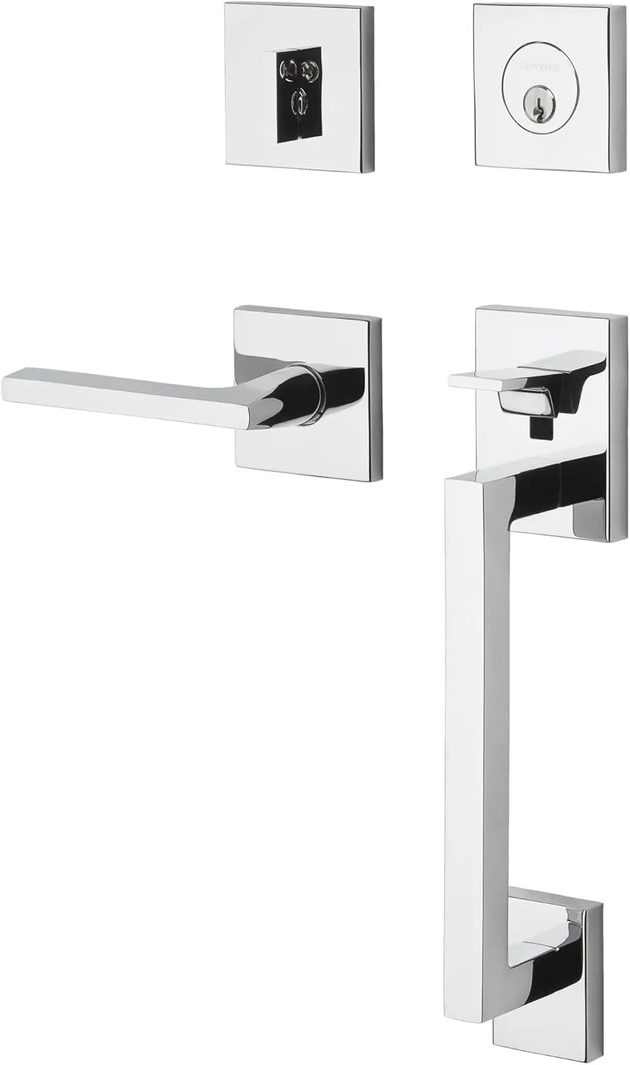 Baldwin 85390.RENT Minneapolis Right Handed Single Cylinder Keyed Entry Sectiona, Polished Chrome
