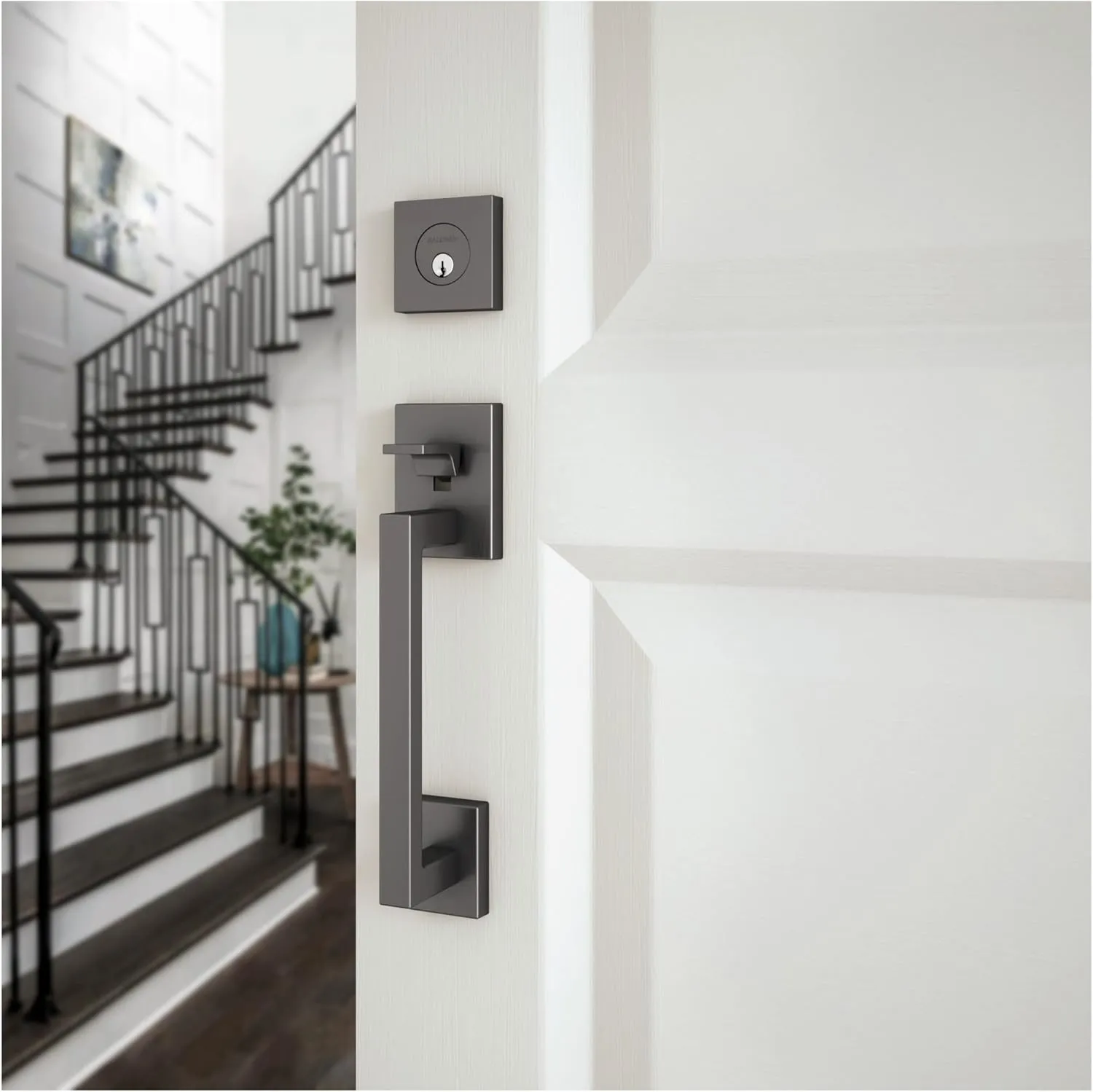 Baldwin 85390.RENT Minneapolis Right Handed Single Cylinder Keyed Entry Sectiona, Polished Chrome