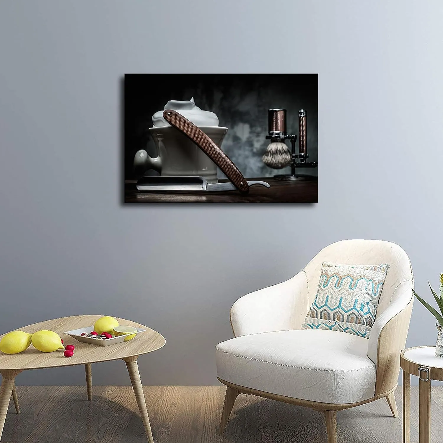 Barbershop Shaving Accessories Hair Salon Poster Art Modern Classroom Kitchen Bedroom Room Living Room Office Decor Modern Family Bedroom Decor Posters (24×36inch Unframed)