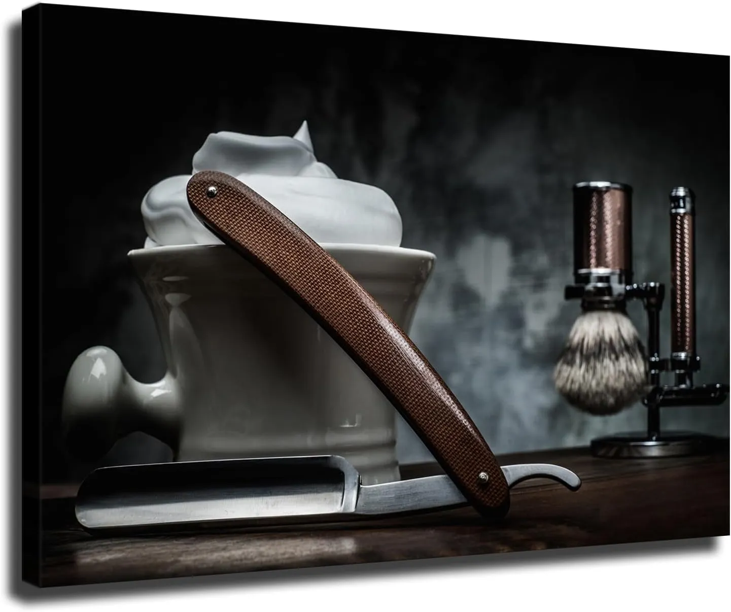 Barbershop Shaving Accessories Hair Salon Poster Art Modern Classroom Kitchen Bedroom Room Living Room Office Decor Modern Family Bedroom Decor Posters (24×36inch Unframed)