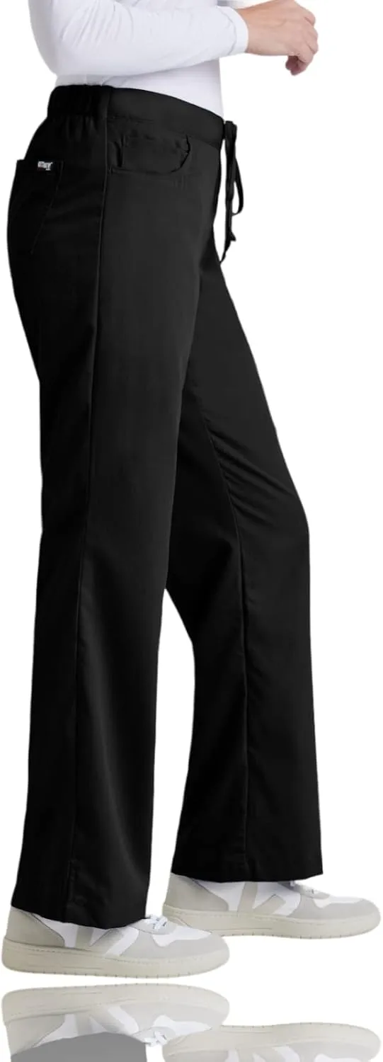 BARCO Grey's Anatomy Scrubs - Riley Scrub Pant for Women, Elastic Back Waist, Mid-Rise Flared Leg Women's Scrub Pant
