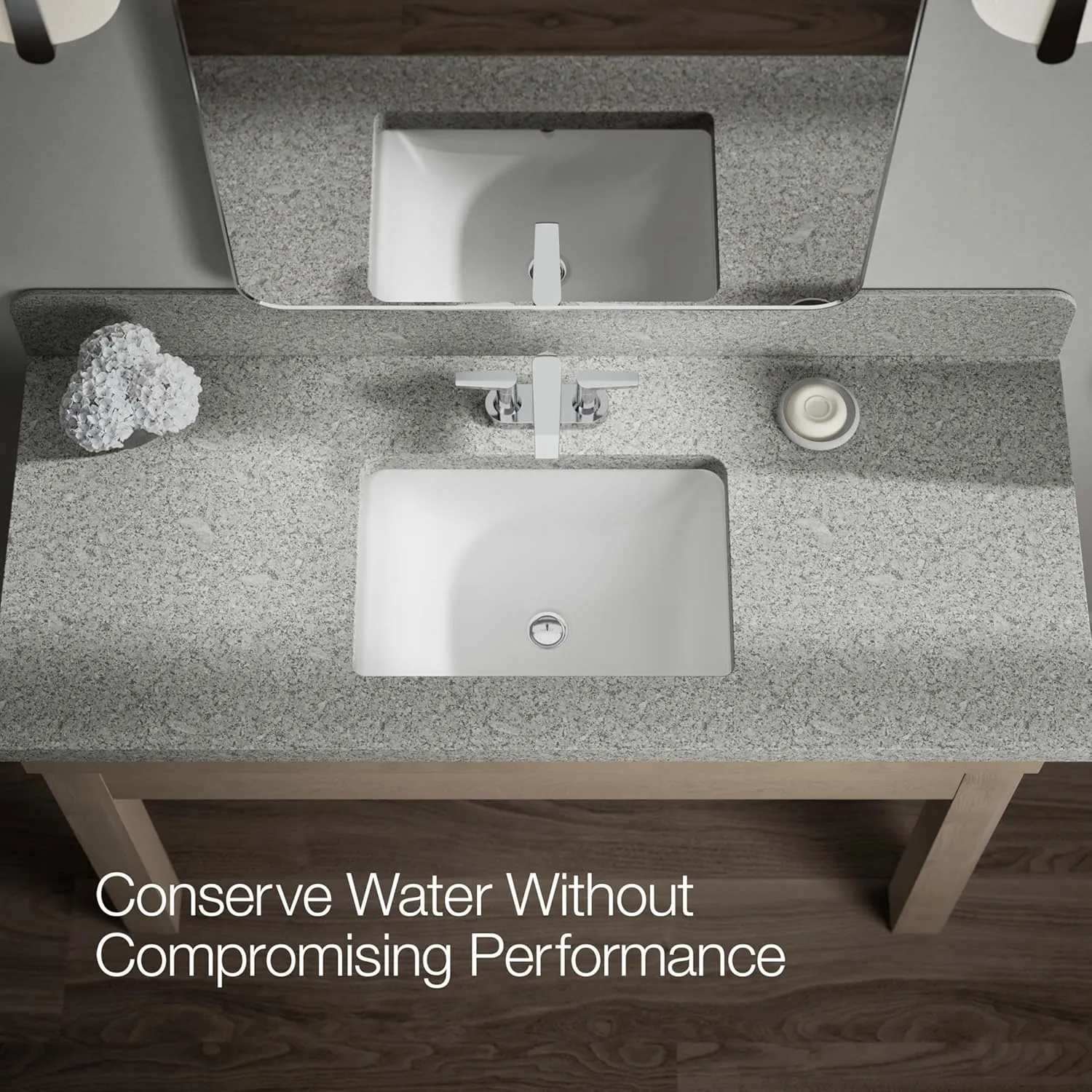 Bathroom Faucet by KOHLER, Bathroom Sink Faucet, Hint Collection,Centerset Faucet, Polished Chrome, K-97094-4-CP