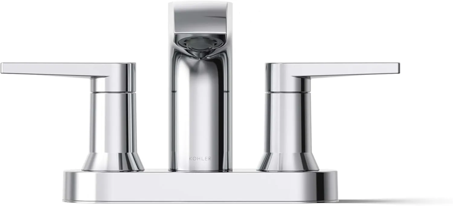 Bathroom Faucet by KOHLER, Bathroom Sink Faucet, Hint Collection,Centerset Faucet, Polished Chrome, K-97094-4-CP
