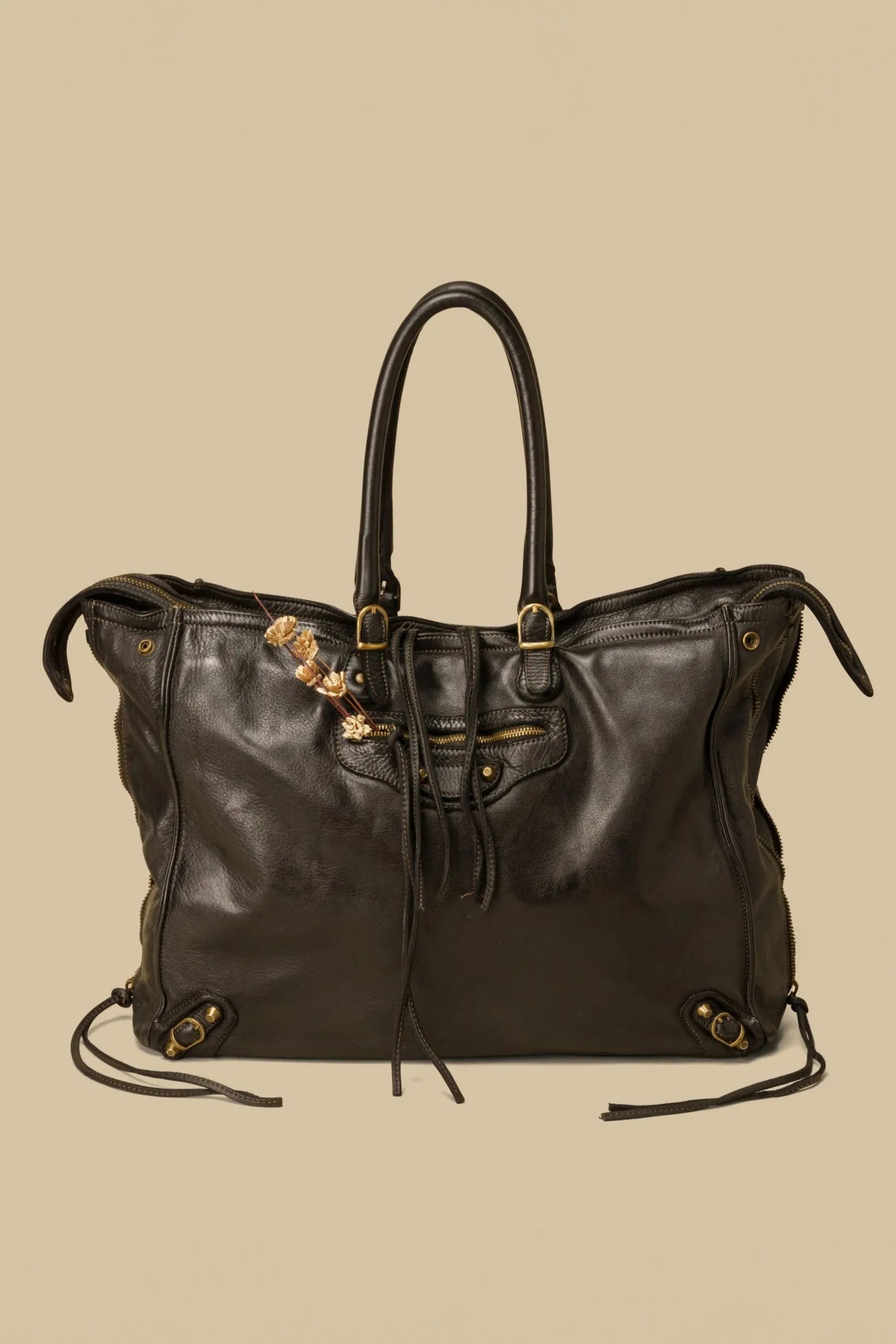 Bayside84 XL Classic Fringe Tote - Black