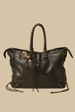 Bayside84 XL Classic Fringe Tote - Black