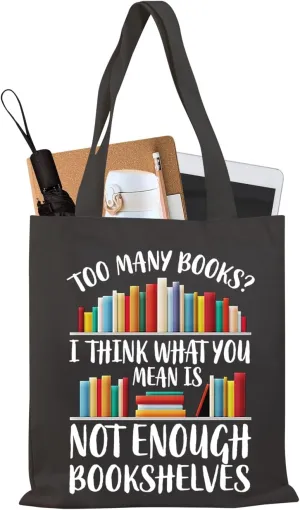 BDPWSS Book Lover Tote Bag For Women Bookworm Librarian Gift Book Club Reading Lover Reusable Shoulder Bag Funny Library Gift