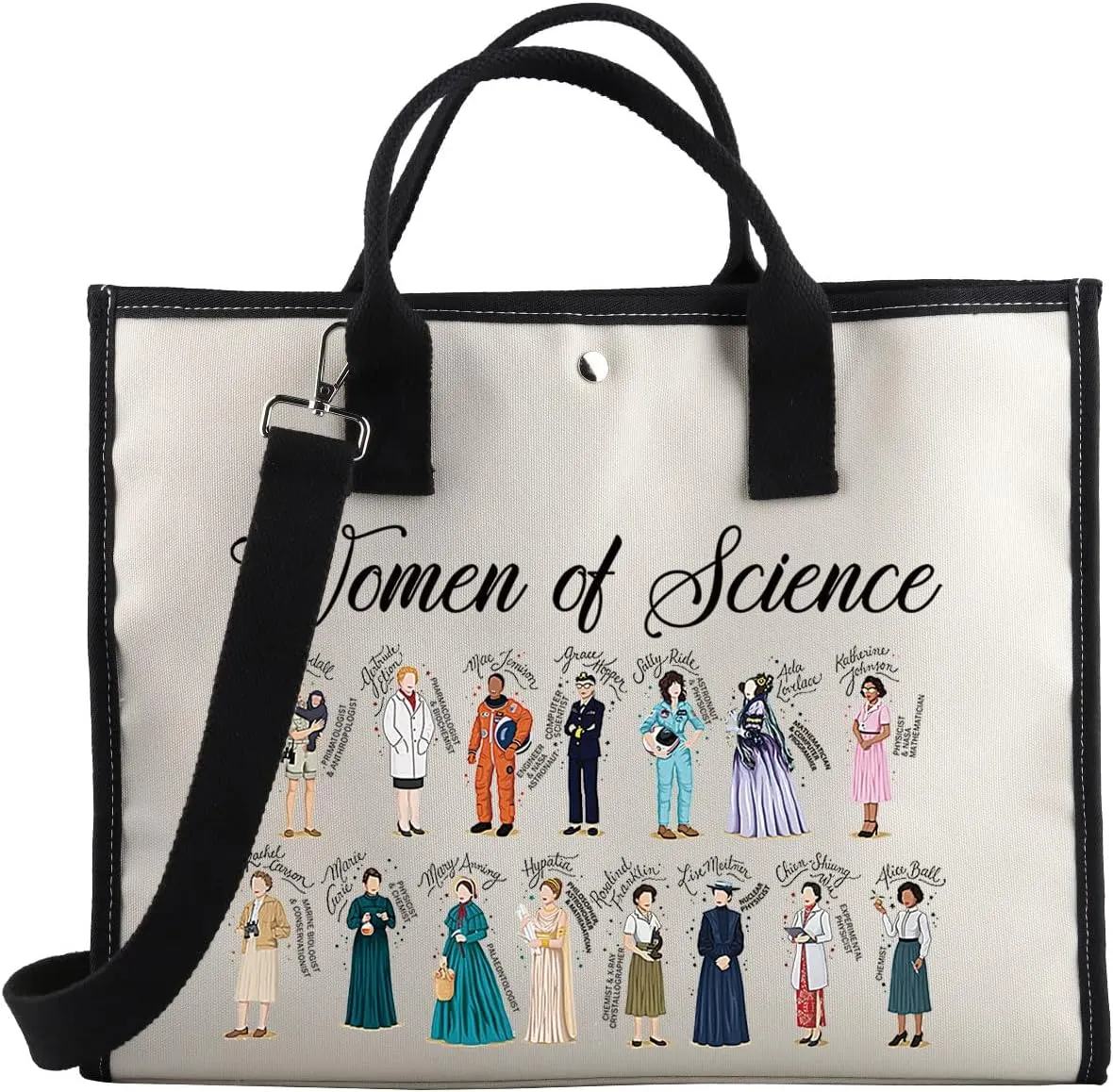 BDPWSS Women Of Science Tote Bag Science Themed Gift Women Empowerment Gift Feminism Gift Scientist Gift STEM Teacher Bag
