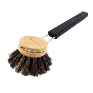 Beechwood & silicone handle dish brush black