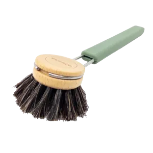 Beechwood & silicone handle dish brush sage