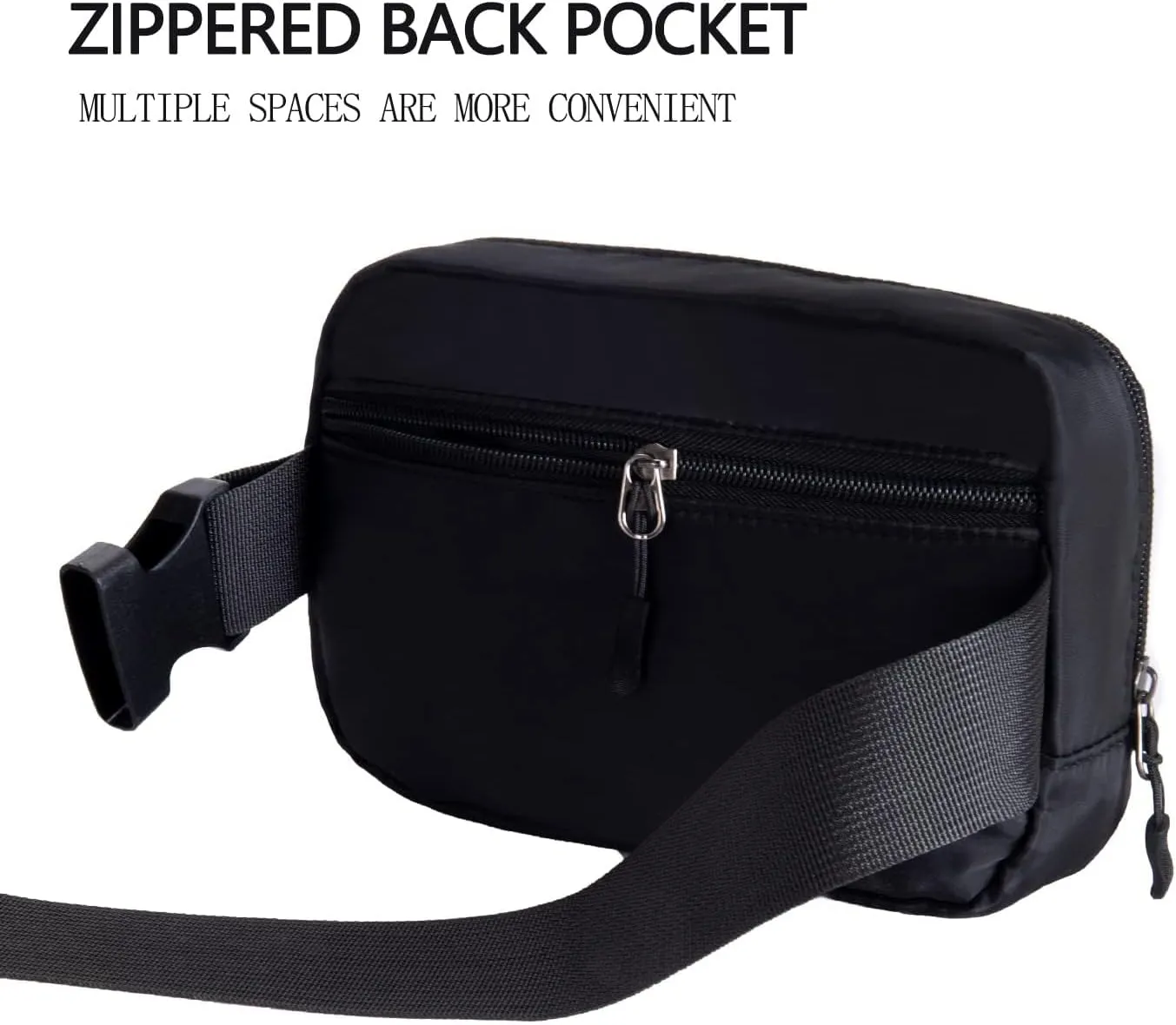 Belt bag Fanny pack crossbody bags for women Everywhere belt bag (BLACK-G)