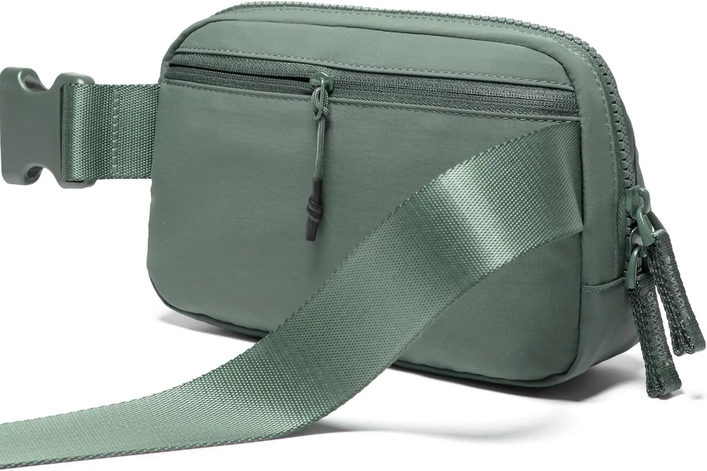 Belt Bag for Women Two-Way Zipper Cross Body Fanny Pack Fashion Waist Packs Everywhere Belt Bag with Adjustable Strap Gifts for Teen Girls Women Men (Green)