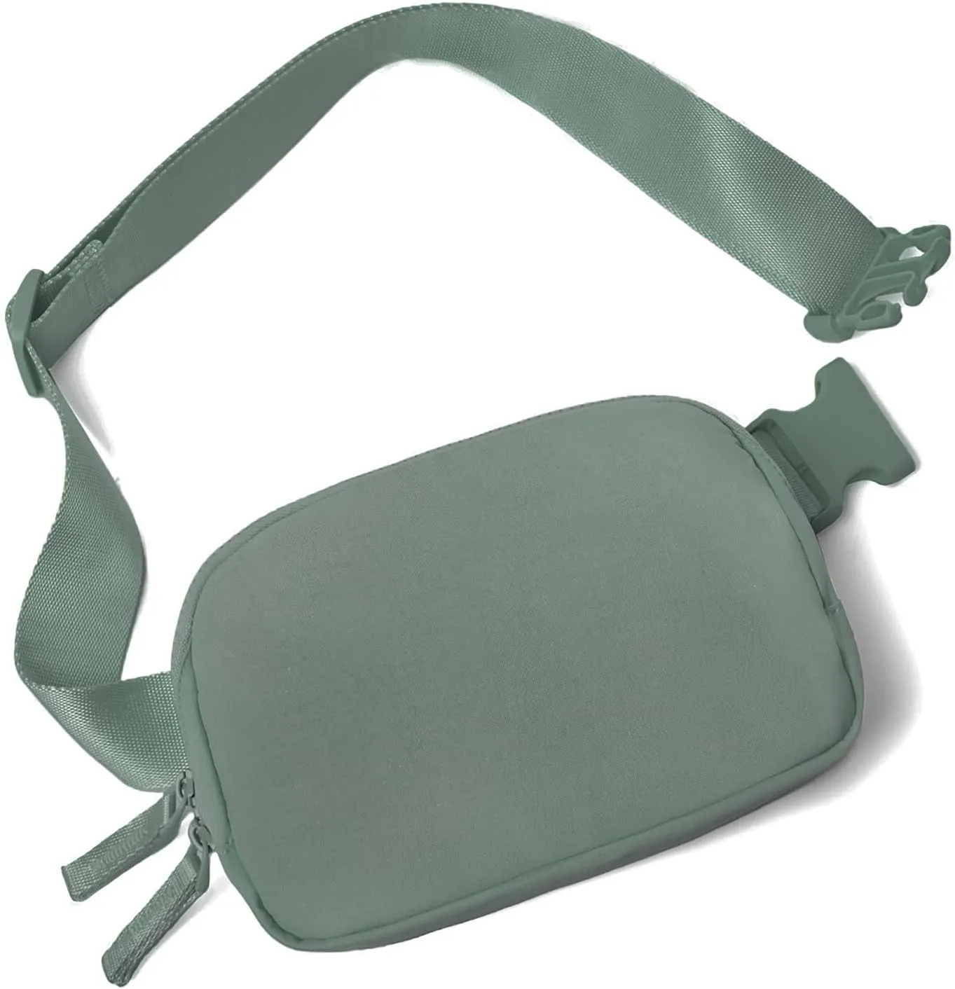Belt Bag for Women Two-Way Zipper Cross Body Fanny Pack Fashion Waist Packs Everywhere Belt Bag with Adjustable Strap Gifts for Teen Girls Women Men (Green)